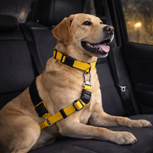 Pawenex Adjustable Car Seat Belt for Dogs &amp; Cats – Vehicle Safety Harness Leash 