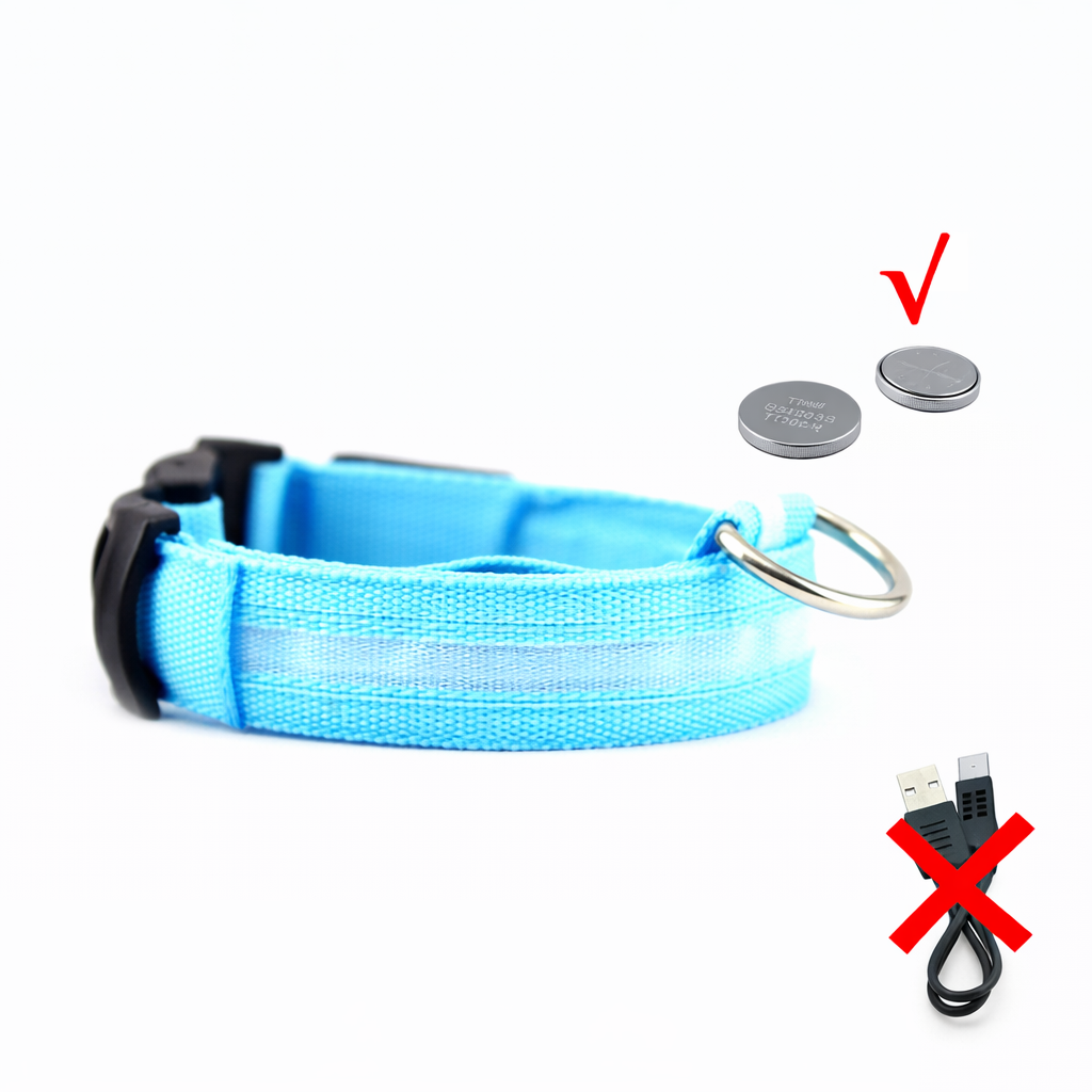 LED Light-Up Dog Collar & LED Safety Light | Pawenex