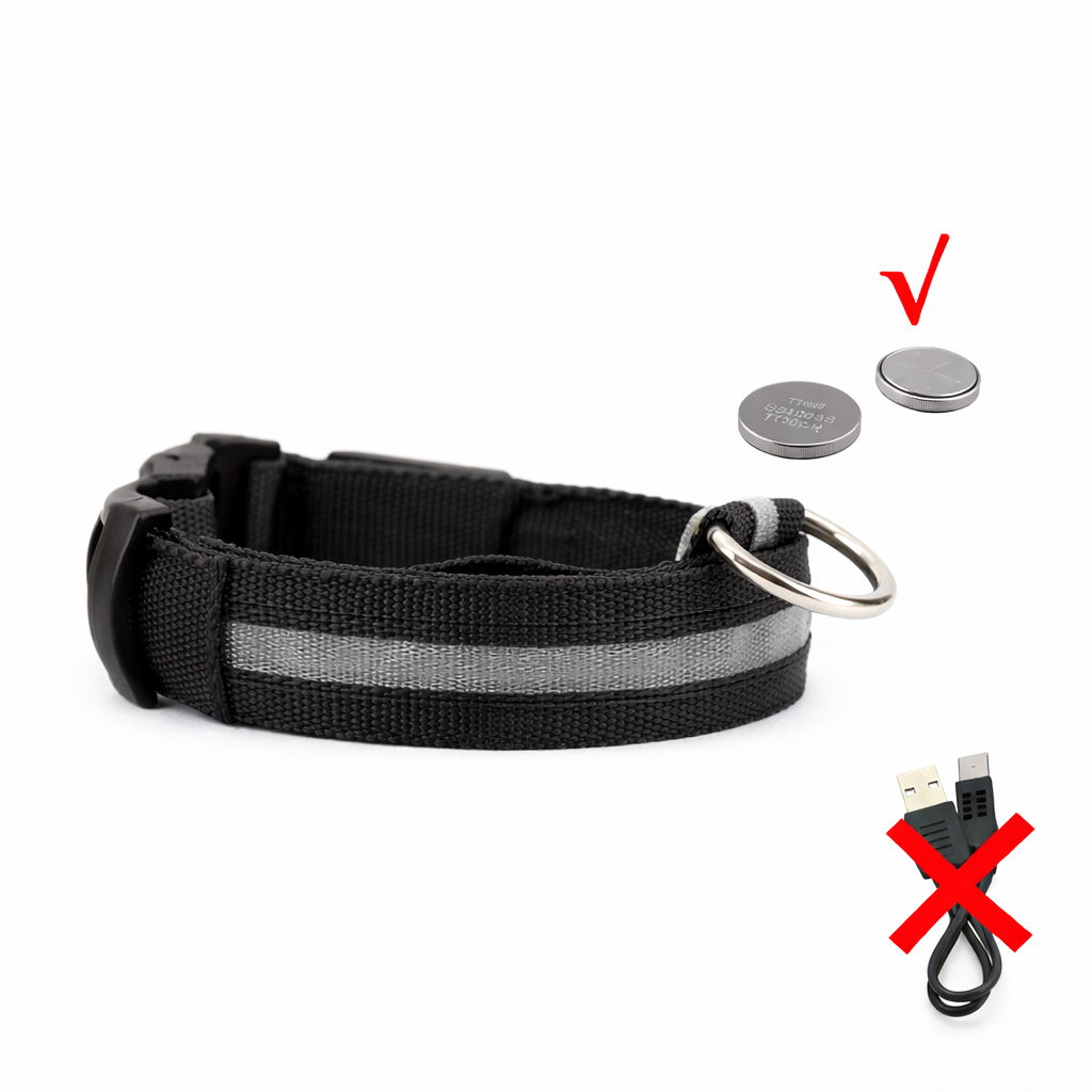 LED Light-Up Dog Collar & LED Safety Light | Pawenex
